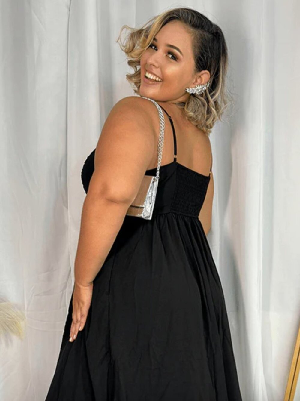 Hanna Nikole Sundress Ruched bodice Maxi Sleeveless Dress 20W - Picture 3 of 10